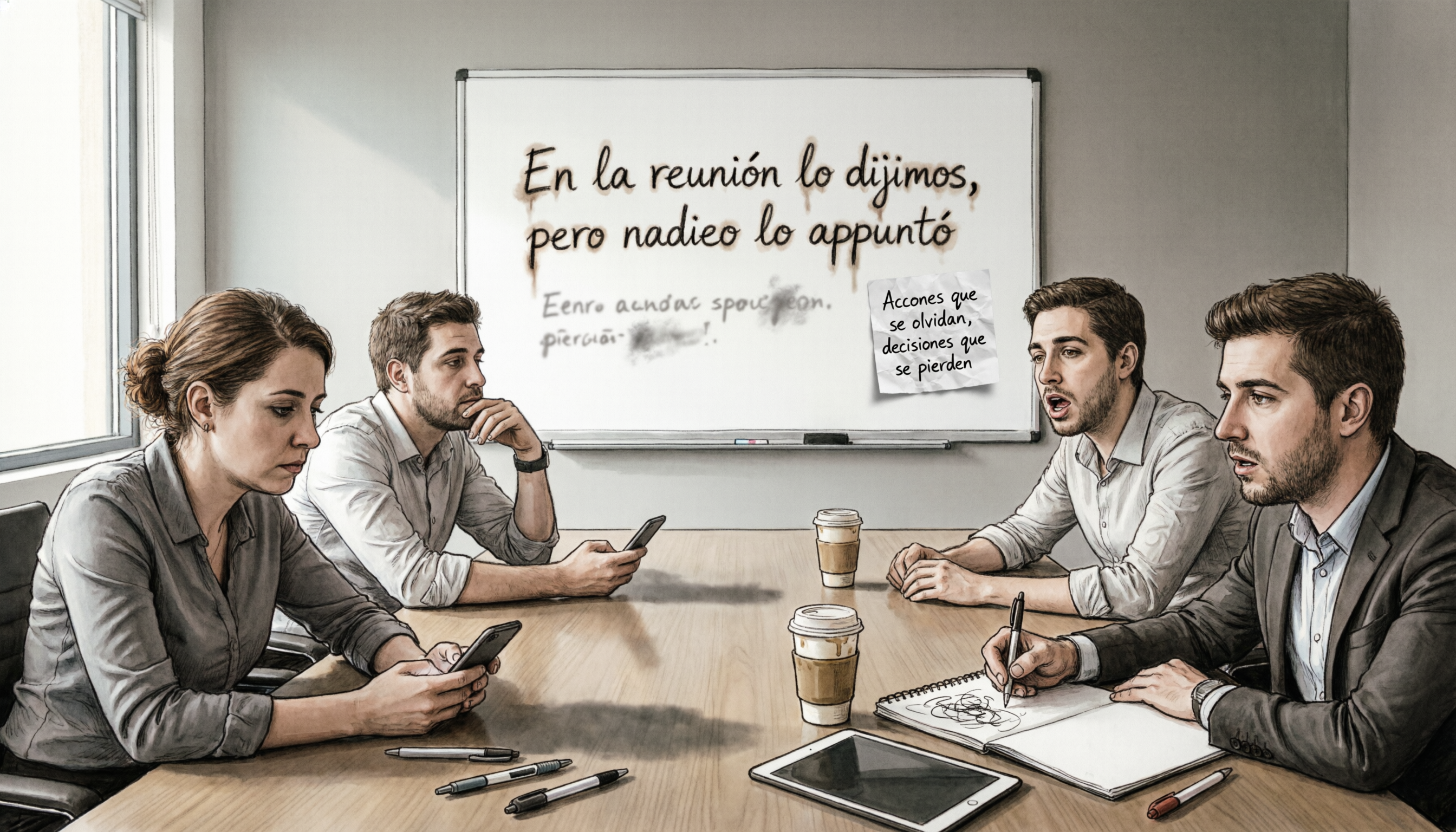 Reunión de oficina ineficiente